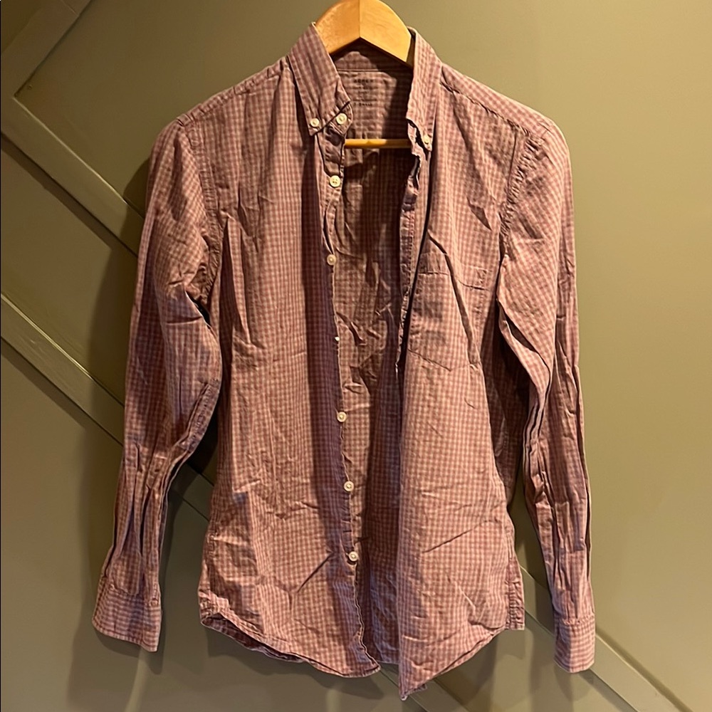J. Crew Casual Button Down Shirt - Purple Check